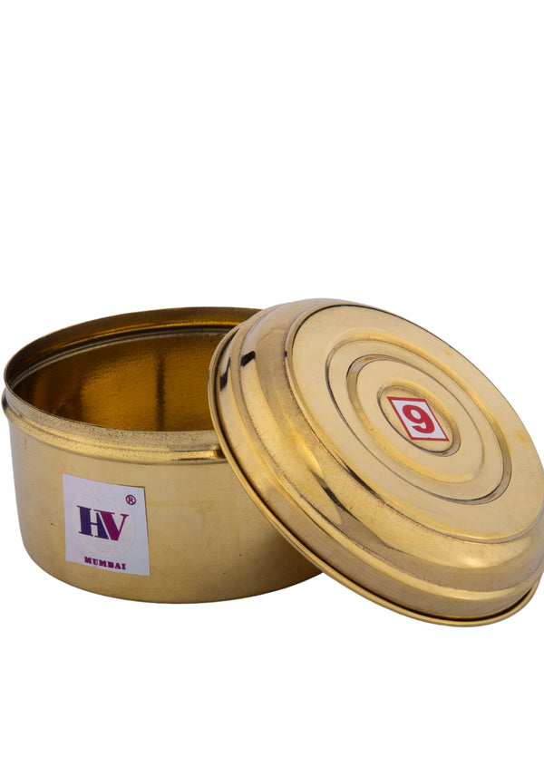 Brass Laddu Box (Plain)