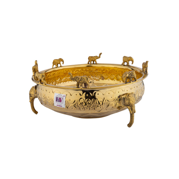 Brass Elephant Urli Bowl