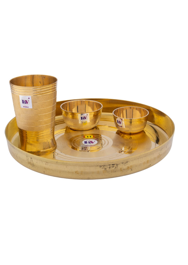 Brass Thali Set (Siler Touch)