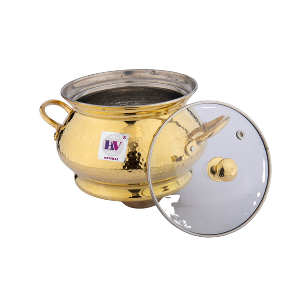 Brass Acrylic Pot