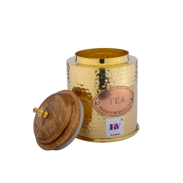 Brass Tea-Coffee-Sugar Dabba