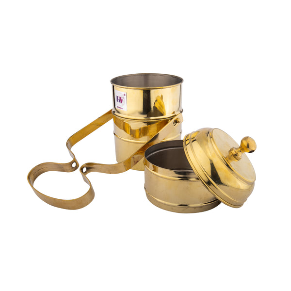 Brass Tiffin Set (3 Compartments)