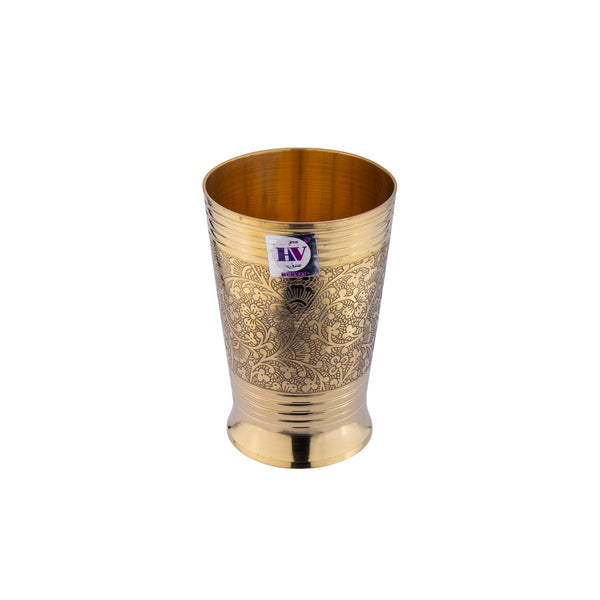 Brass Glass with Silver Touch