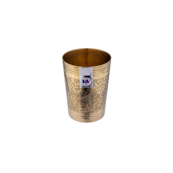 Brass Glass with Etched Finish