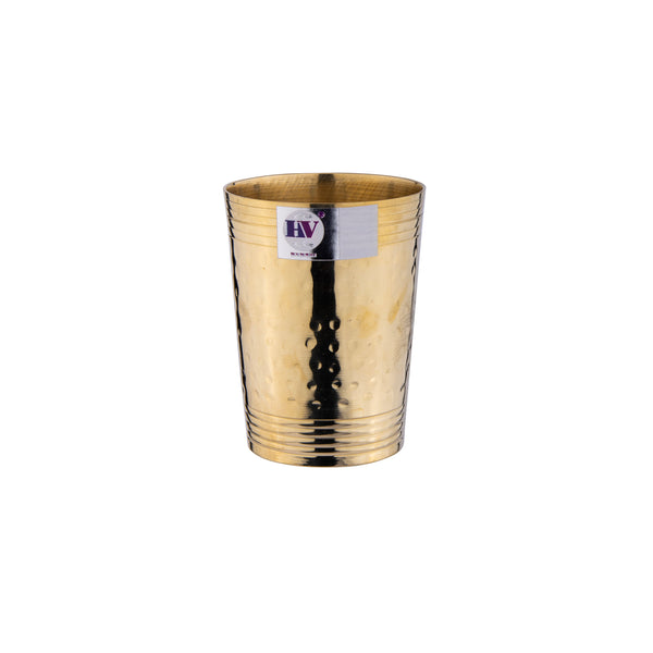 Brass Glass with Hammered Finish