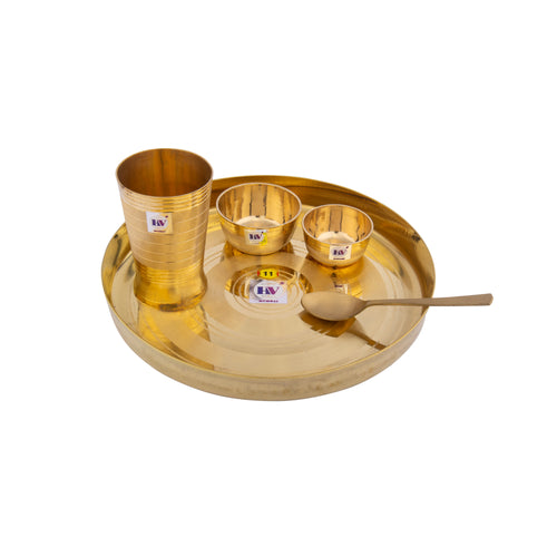 Brass 5 Pc Thali Set
