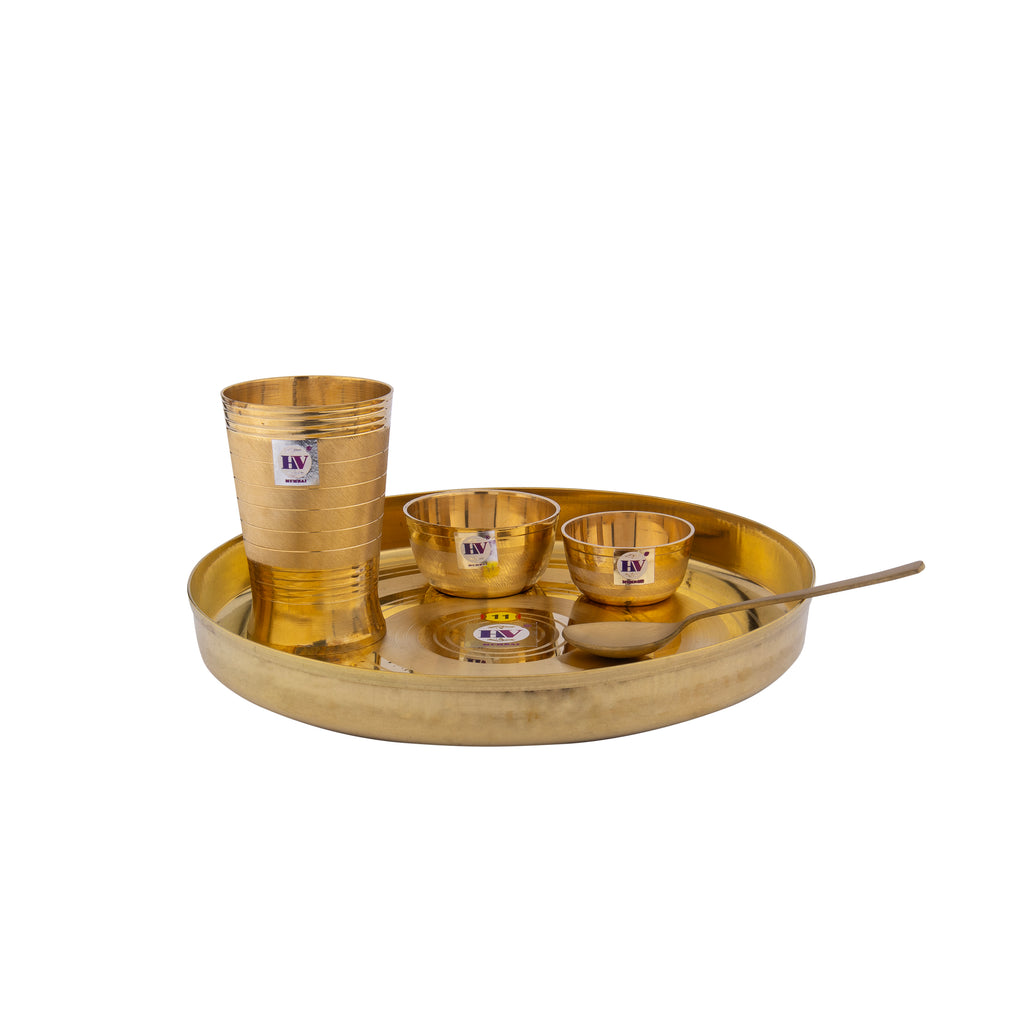 Brass 5 Pc Thali Set