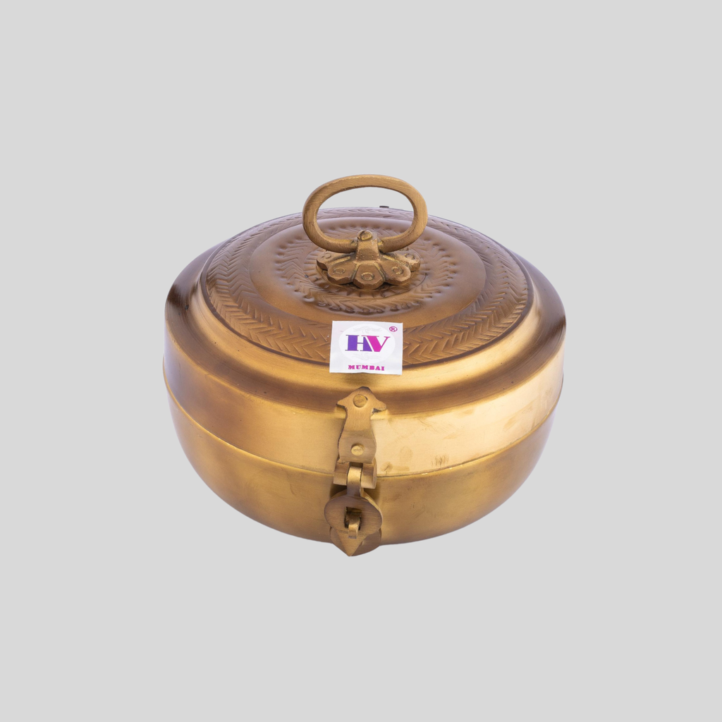 Antique Brass Storage Box