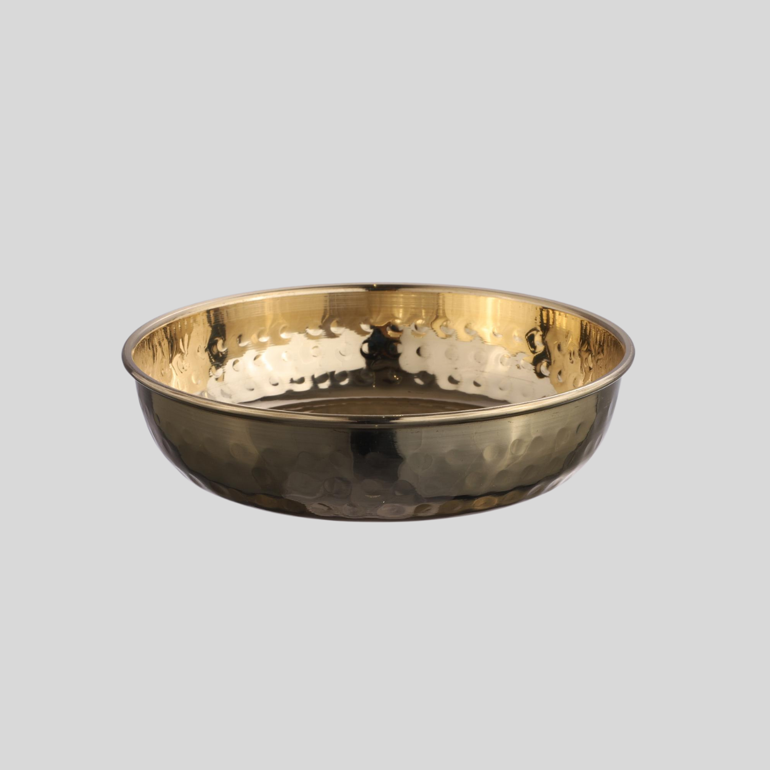 Hammered Brass Dessert Plate