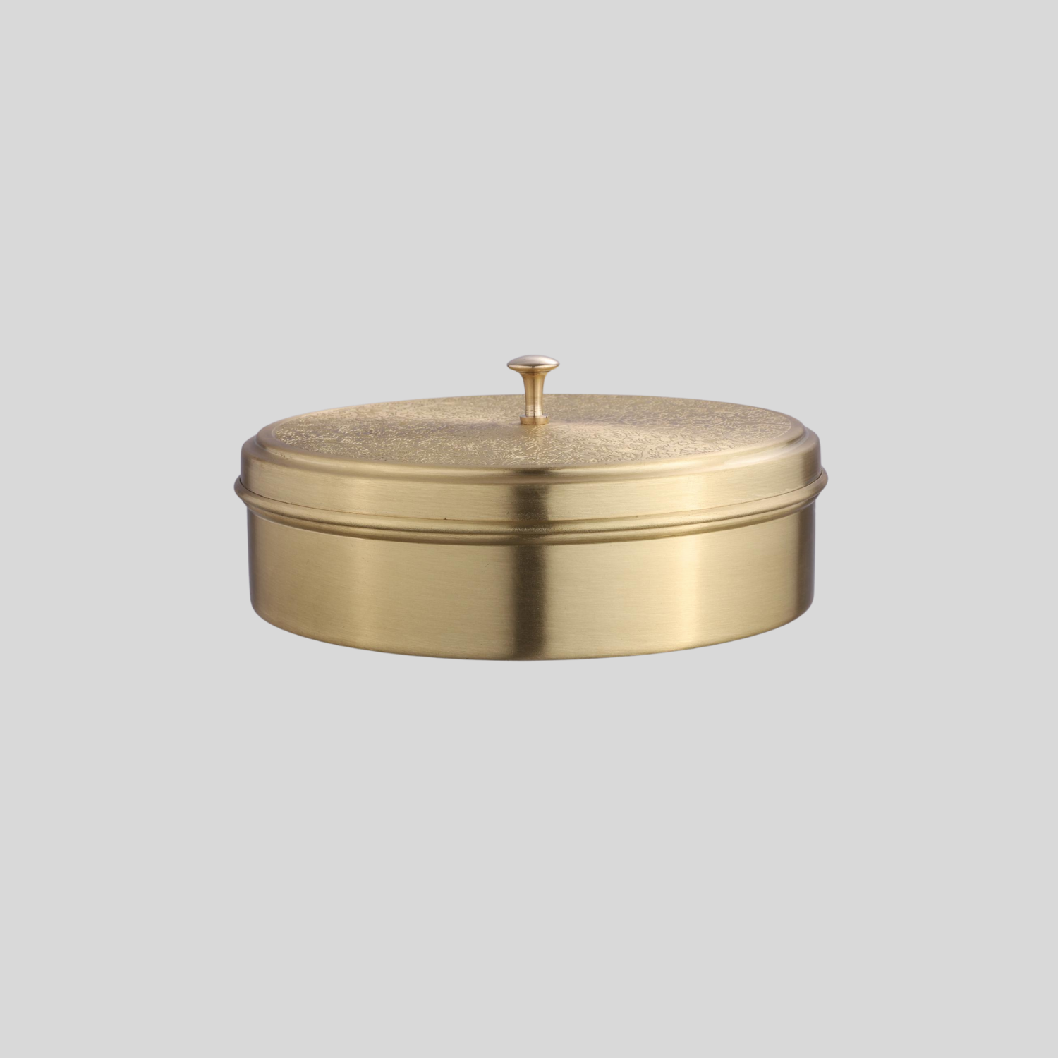 Etched Brass Spice Box