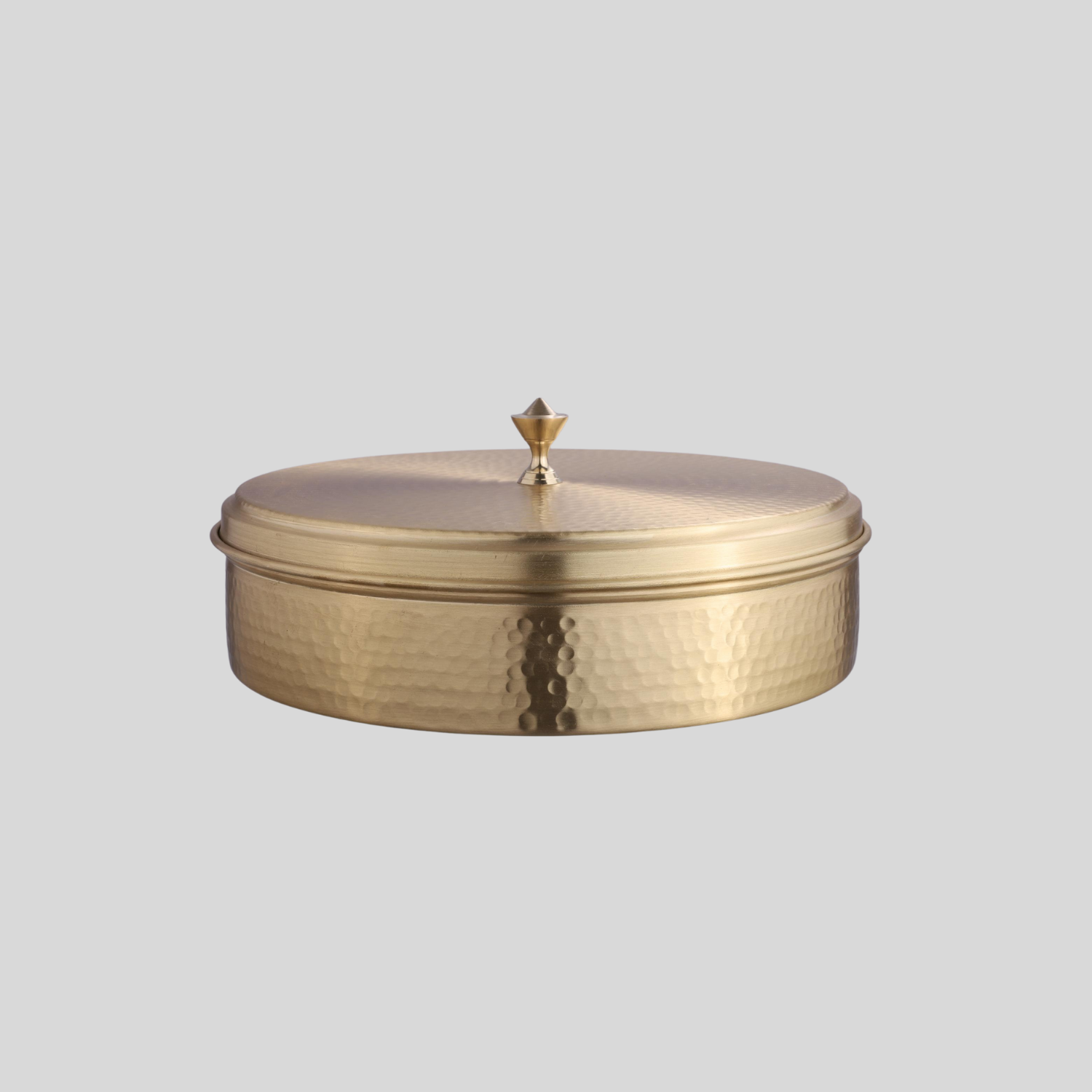 Hammered Brass Spice Box