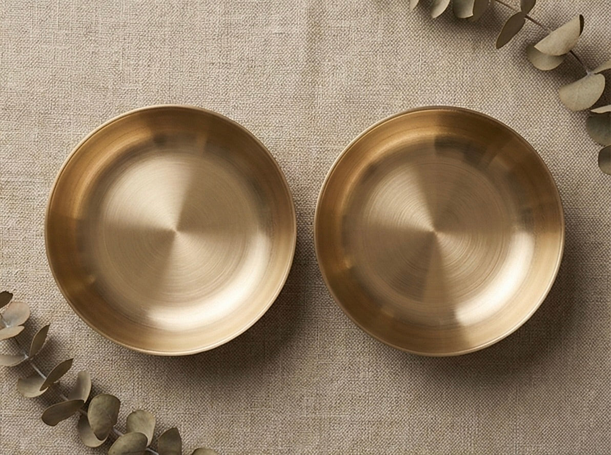Bronze Wide Handmade Bowl (2pc)
