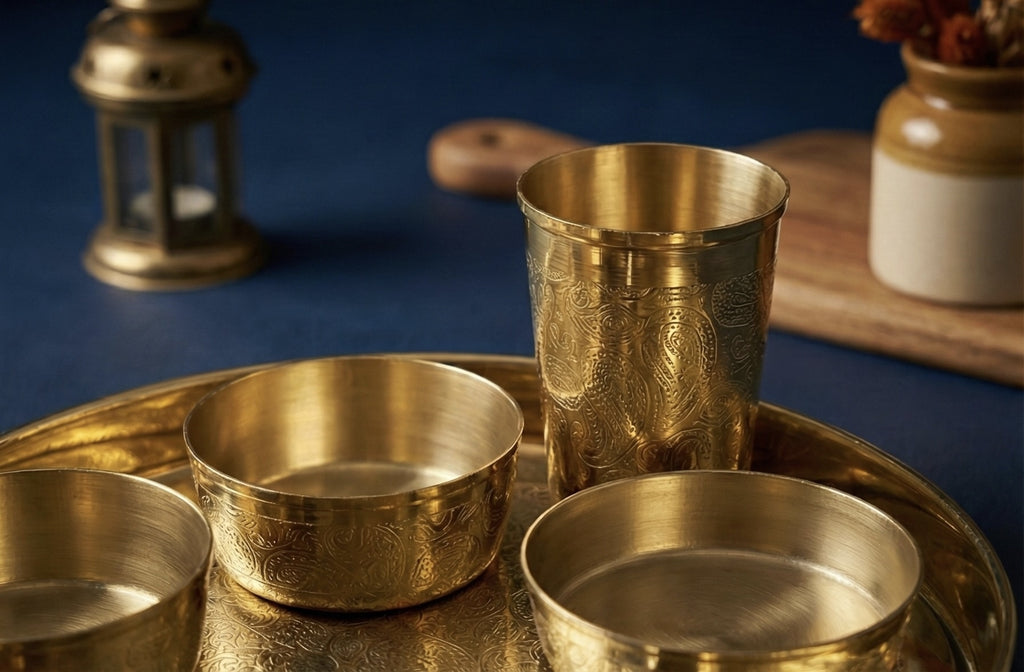 Sanskriti Brass Thali Set